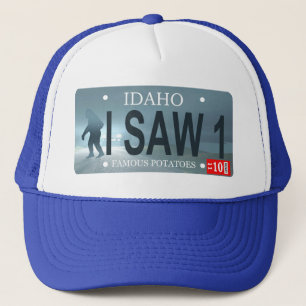 Sasquatch License Plate Trucker Hat