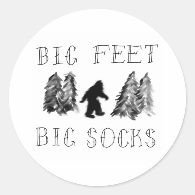 Sasquatch Mug Classic Round Sticker (Front)