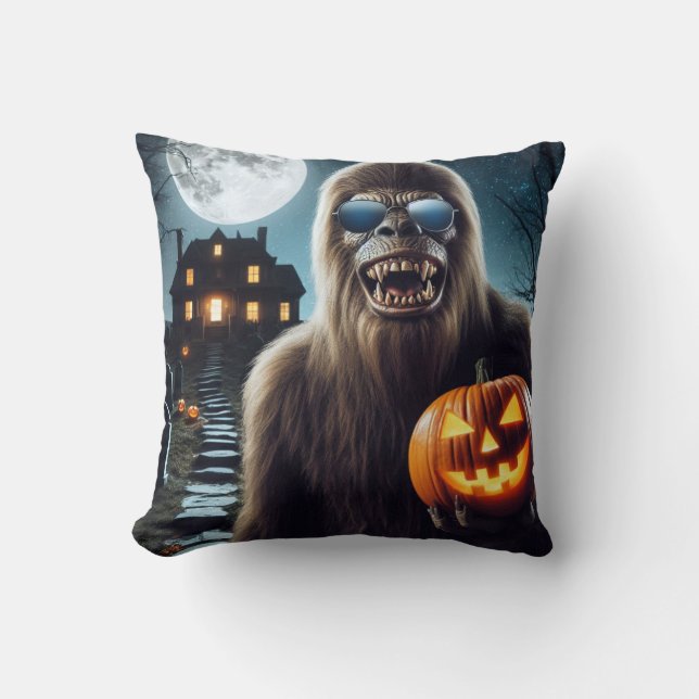 Sasquatch on Halloween Cushion (Front)