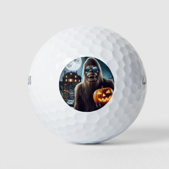 Sasquatch on Halloween Golf Balls (Front)