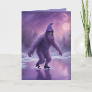 Sasquatch on Ice in Purples Just because Card