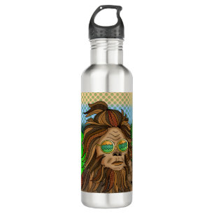 Sasquatch Peace Sign   Retro Bigfoot 710 Ml Water Bottle