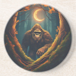 Sasquatch Peeking Throw Pillow Coaster