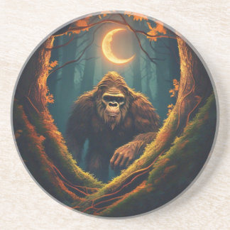 Sasquatch Peeking Throw Pillow Coaster
