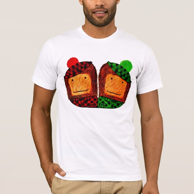 Sasquatch Plaid pals tees - Sasquatch Signature S (Front)