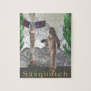 Sasquatch poster jigsaw puzzle