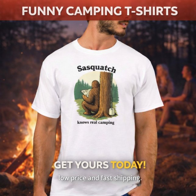 Sasquatch real camping T-Shirt (Creator Uploaded)