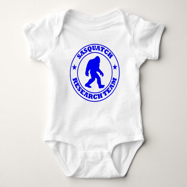SASQUATCH RESEARCH TEAM - Bigfoot Pro's Blue Logo Baby Bodysuit (Front)