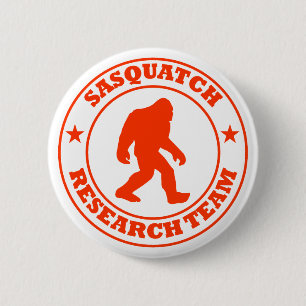 SASQUATCH RESEARCH TEAM - Bigfoot Pro's Red Logo 6 Cm Round Badge