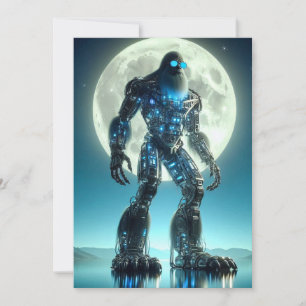Sasquatch Robot Holiday Card