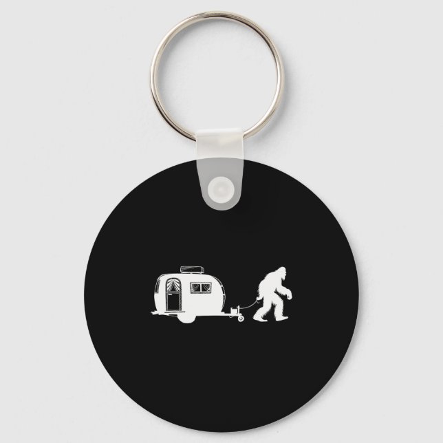 Sasquatch Rv Motorhome Camng Bigfoot Campervan Fun Key Ring (Front)