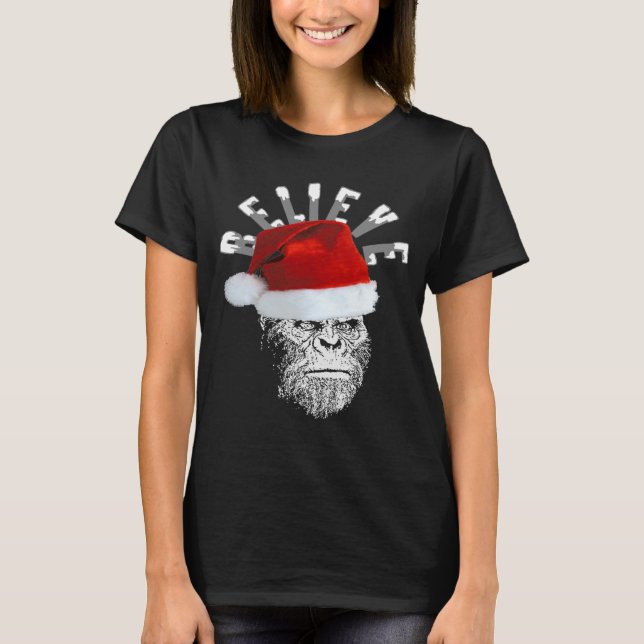 Sasquatch Santa Believe Shirt (Front)