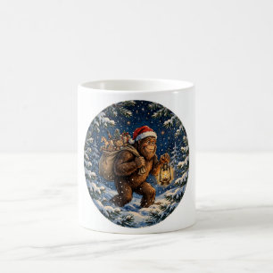 Sasquatch Santa Christmas Coffee Mug