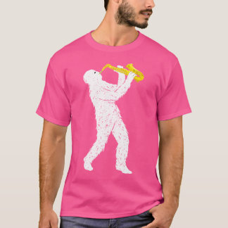 Sasquatch Saxophone Player Saxophonist Jazz Brass T-Shirt