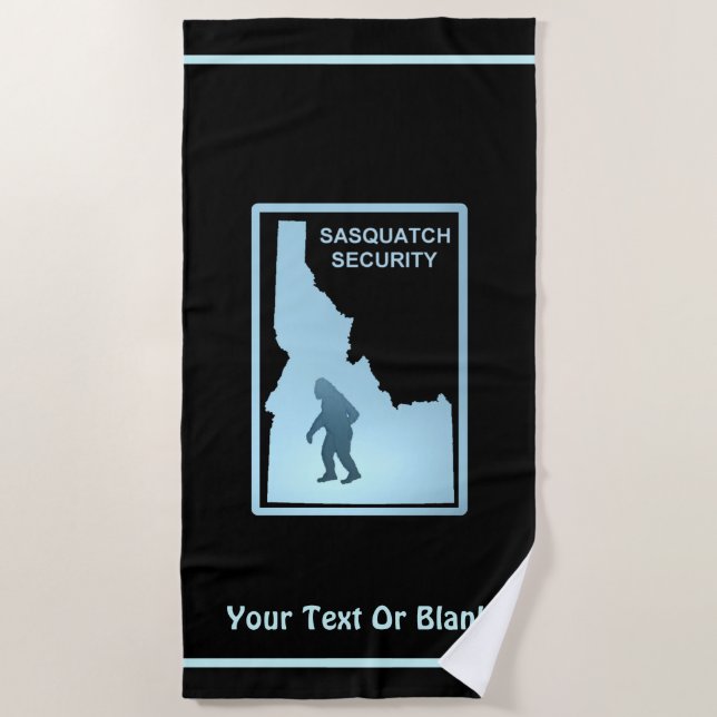 Sasquatch Security - Idaho Beach Towel (Front)