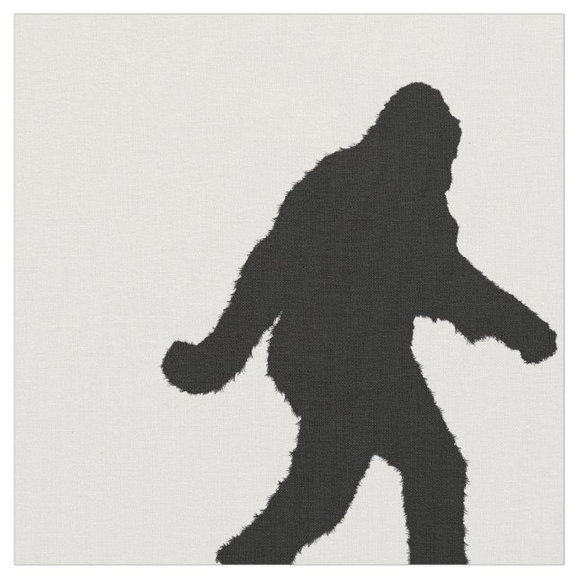 Sasquatch Squatchin' Silhouette Fabric (Close Up)