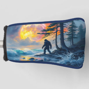 Sasquatch Standing on an Ocean Shore Golf Head Cover