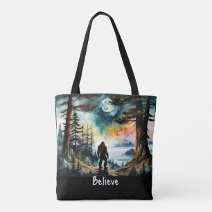 Sasquatch Standing on Ridge overlooking the Ocean Tote Bag