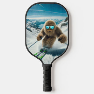 Sasquatch the Skier Pickleball Paddle