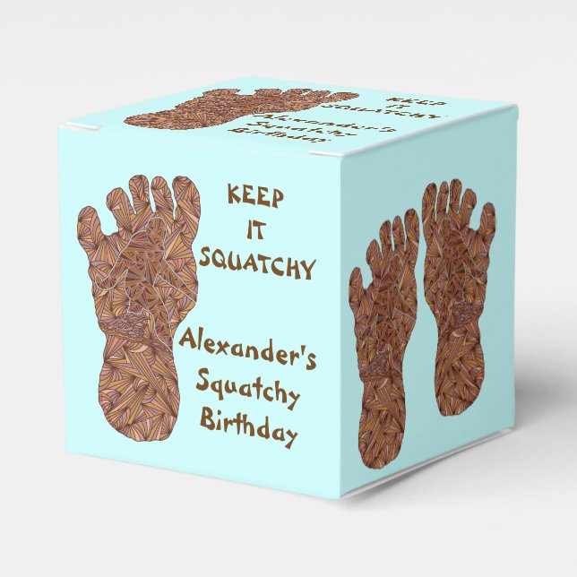 Sasquatch Track Bigfoot Fun Favour Box (Front Side)