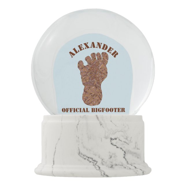 Sasquatch Track Bigfoot Fun Snow Globe (Front)