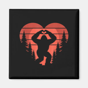 Sasquatch Valentine's Day - Bigfoot Heart Sungles  Magnet