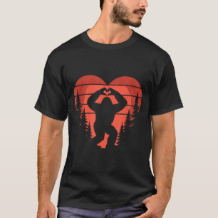 Sasquatch Valentine's Day - Bigfoot Heart Sungles  T-Shirt