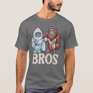 Sasquatch Yeti Bros Funny Brothers Men Women frien T-Shirt
