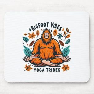 Sasquatch Yoga Meditation Bigfoot Vibes Yoga Tribe Mouse Pad