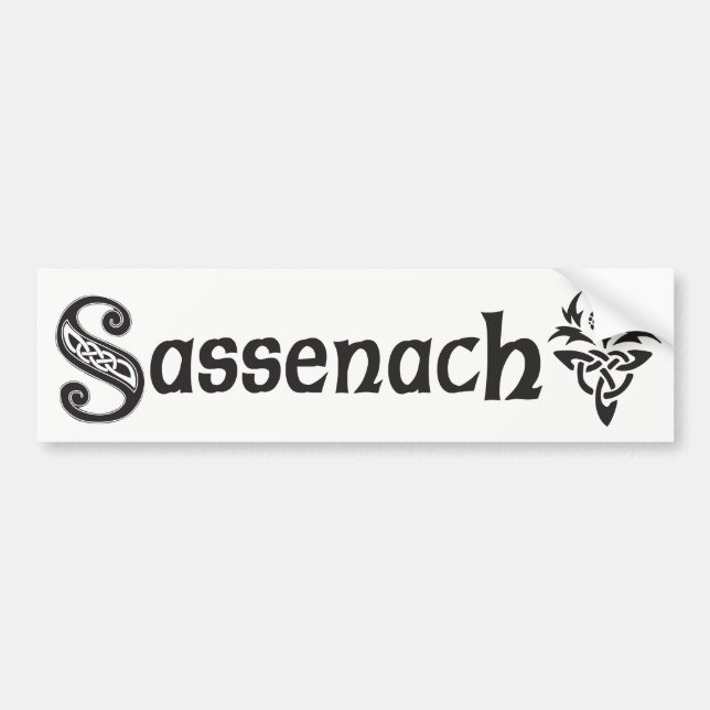 Sassenach - Celtic Thistle Bumper Sticker (Front)