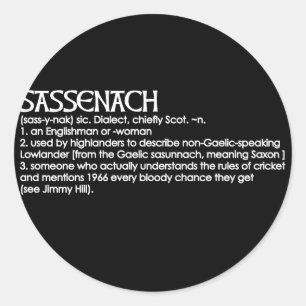 Sassenach Classic Round Sticker