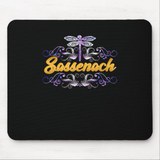 Sassenach Outlander Blue Dragonfly Mouse Pad