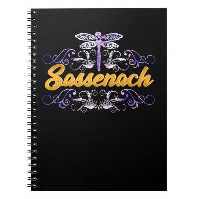 Sassenach Outlander Blue Dragonfly Notebook (Front)