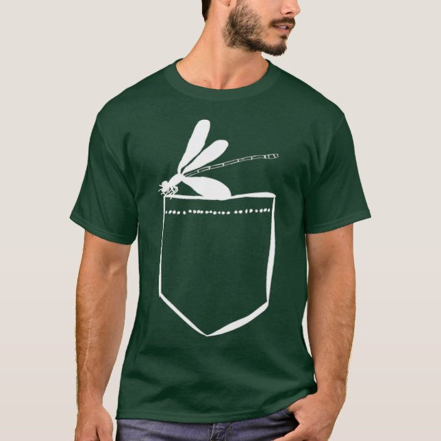 Sassenach Pocket Dragonflies Insects Bugs T-Shirt (Front)