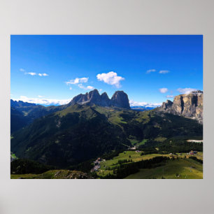 Sassolungo Group Dolomites Poster