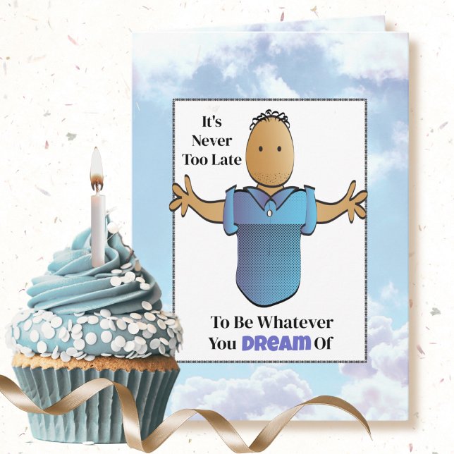 Sassy 60th Birthday African American Male Cartoon  Card (Creator Uploaded)