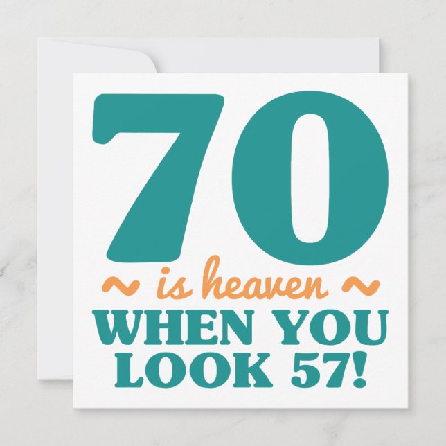 Sassy 70th Birthday Card (Front)