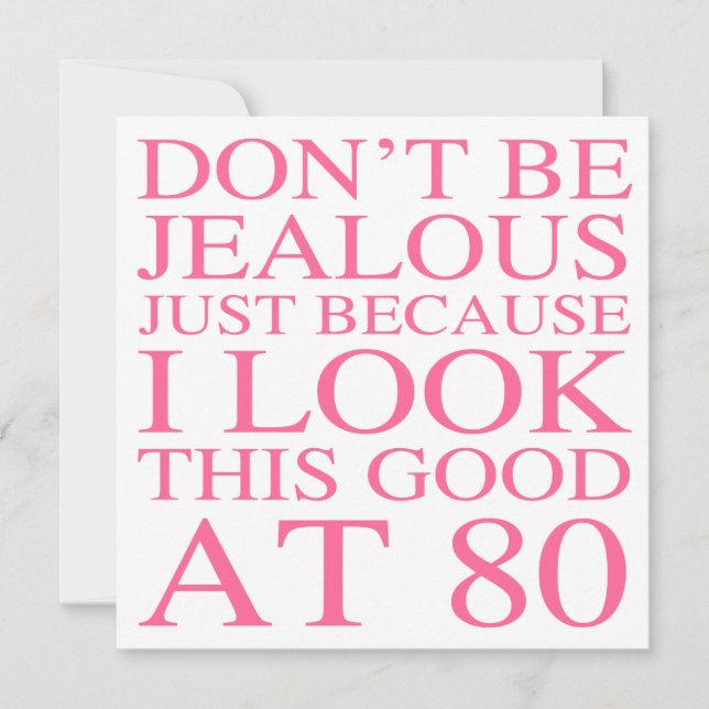 Sassy 80th Birthday For Women Card (Front)