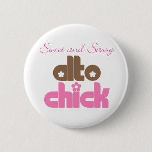 Sassy Alto Chick Music Button