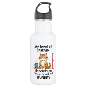 Sassy and Cute Orange Cat 532 Ml Water Bottle
