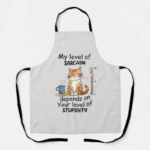 Sassy and Cute Orange Cat Apron