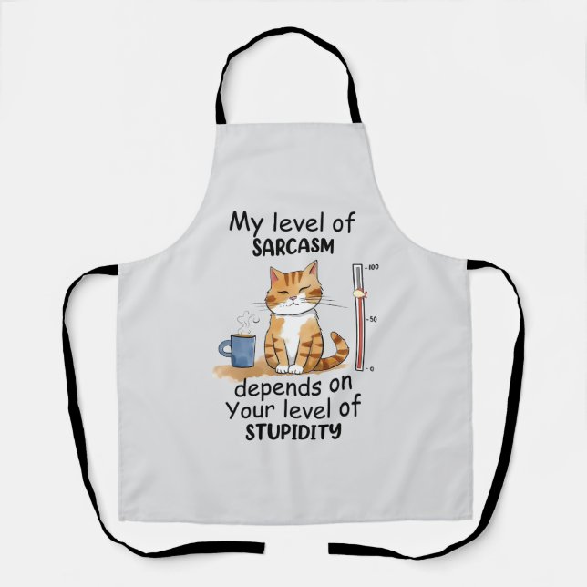 Sassy and Cute Orange Cat Apron (Front)