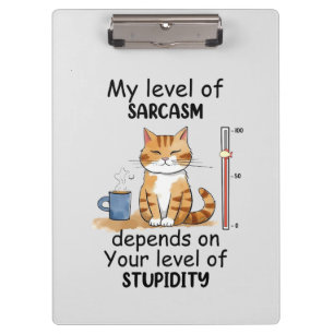 Sassy and Cute Orange Cat Clipboard