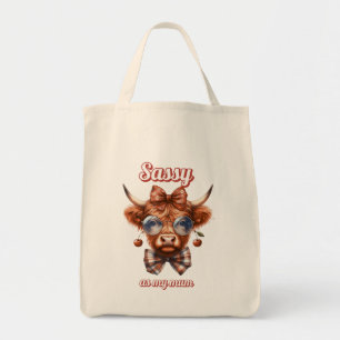 Sassy as my mum Tote Grocery Bag double sided