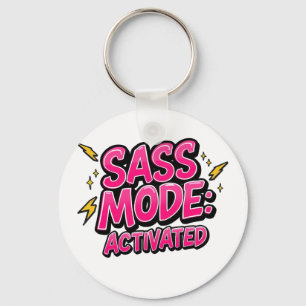 Sassy Attitude and Bold Pop Art Key Ring