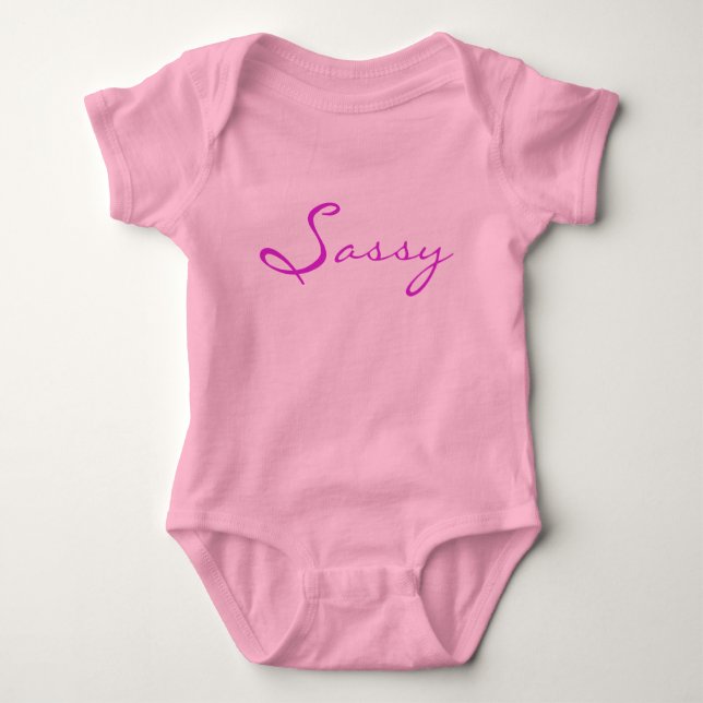 Sassy Baby Girl Sleeper Bodysuit (Front)