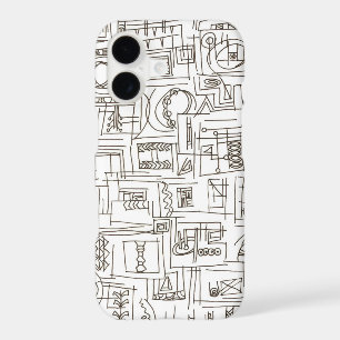 Sassy-Black And White Abstract Ink Doodle Art