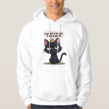 Sassy Black Cat Queen "Not a Lap Cat" Hoodie