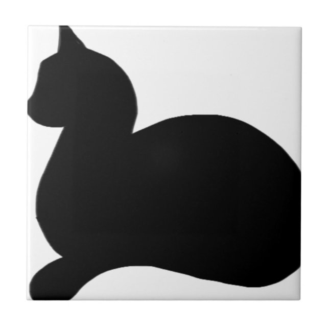 Sassy Black Cat Tile (Front)