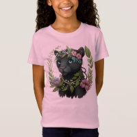 Sassy Black Panther Girl's T-Shirt